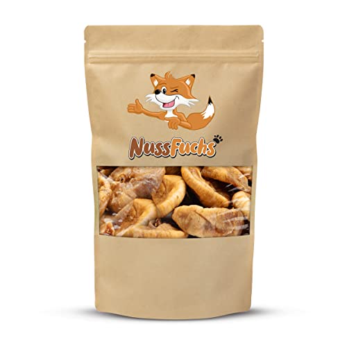 Feigen getrocknet 1kg getrocknete Feigen ganz - ungezuckert unbehandelt naturbelassen ungeschwefelt - 100% natürlich vegan ohne Zusätze goldbraune Feigen aus der Türkei NussFuchs (1kg Beutel) von NussFuchs