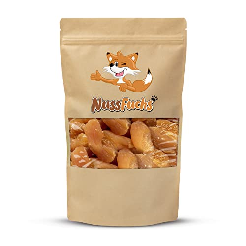 Ingwerstücke scharf 1kg - getrocknet aromatische Ingwer Stücke ohne Zucker - naturbelassen ungezuckert ungeschwefelt - 100% Ingwer Natural Ingwer Stücke gewürfelt ohne Gentechnik - NussFuchs (1kg) von NussFuchs