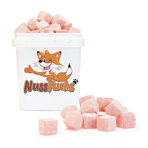 Lokum 2,5kg Turkish Delight Lokum mit Rosenaroma Rose/Gül Lokum mit natürlichem Rosengeschmack Türkischer Honig glutenfrei vegan Türkische Süßigkeit zum Snacken, als Geschenk - NussFuchs von NussFuchs