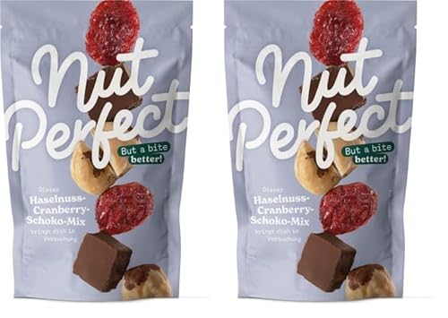 Nut Perfect | Haselnuss-Cranberry-Schoko-Mix | Einzigartige Mischung aus Schokolade, Giffoni-Haselnüssen und Cranberries| Schokoladig, Saftig, Knackig | Haselnüsse aus Giffoni, Bio-Cranberries | 100g von Nut Perfect But a bite better!