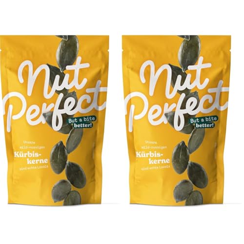 Nut Perfect | Kürbiskerne | geschält und schonend getrocknet | ungesalzen | aromatisch nussig im Geschmack | Anbau in Norddeutschland | 100g (Packung mit 2) von Nut Perfect But a bite better!