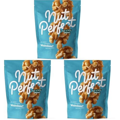 Nut Perfect | Walnusskerne | naturbelassen| knackige Hälften mit herbem Geschmack| maximale Frische durch Erntewechsel| Nachverfolgbarkeit durch direkten Handel mit Partnerbetrieben | 100g von Nut Perfect But a bite better!