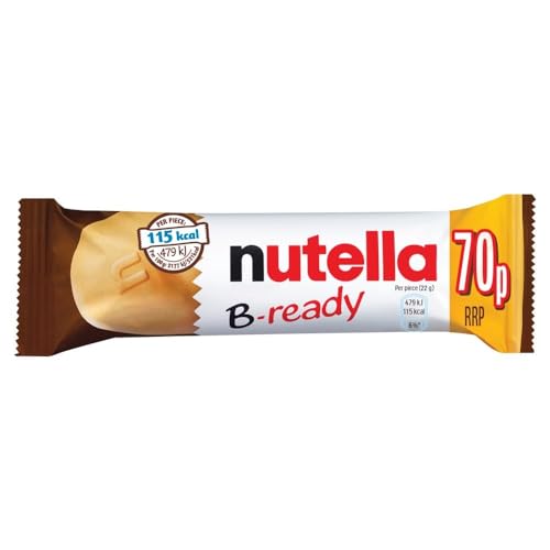 Nutella B-Ready Schokoladen-Haselnuss-Füllung, 22 g x 36 – importiert aus Großbritannien, Großbritannien, England von Nutella