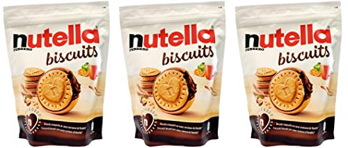 Nutella Biscuits 3 Packungen mit 304g - Ein köstlicher knuspriger Keks mit der ganzen Cremigkeit und dem einzigartigen Geschmack von Nutella Ferrero - Vertrieben von Freedoney von Nutella