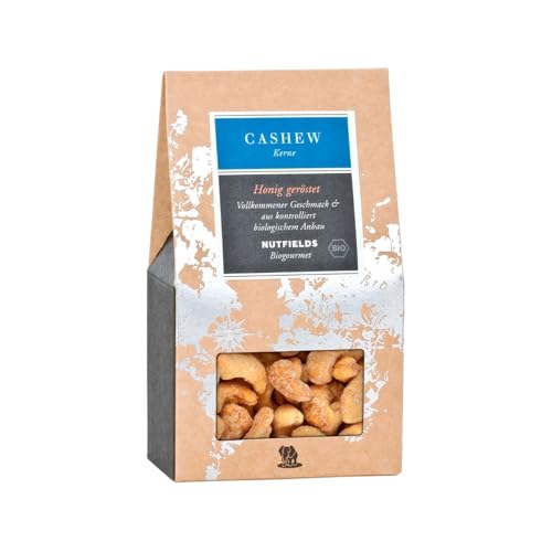 Nutfields Bio Cashewkerne | Honig geröstet | Bio Gourmet | 120 g von Nutfields