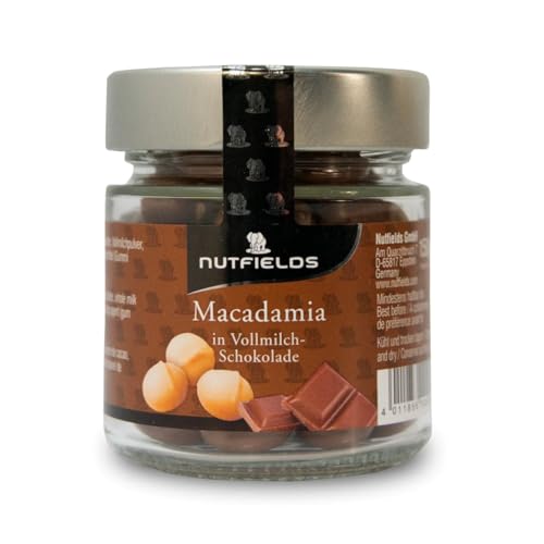 Nutfields Macadamianüsse | in Vollmilchschokolade | Gourmet-Snack | 150 g von Nutfields