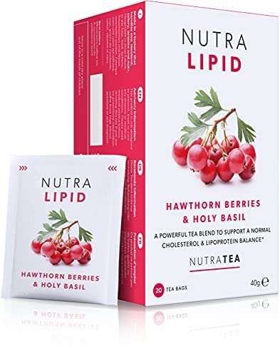 NUTRALIPID - Lipid-Management-Tee | Cholesterin-Tee – unterstützt bei der Kontrolle von Cholesterin – inklusive rotem Hefereis, Bockshornklee und Artischocke – 120 umhüllte Teebeutel – NutraTea – Kräutertee – (6 Stück) von Nutra Tea