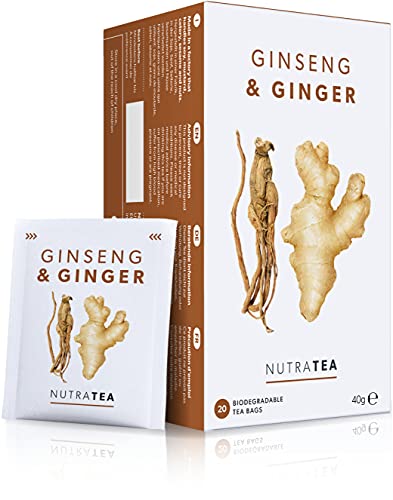 Nutra Tea - Ingwer & Ginseng-Tee - 120 Teebeutel - Kräutertee - (6er Pack) von Nutra Tea