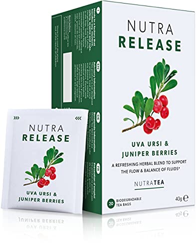 Nutra Tea NUTRARELEASE – Wasserrückhaltetee | aufgeblähter Magentee – natürliches Diuretikum für den Wasserhaushalt – inklusive Löwenzahnwurzel und Bärentraube – 120 umhüllte Teebeutel – von Nutra Tea von Nutra Tea