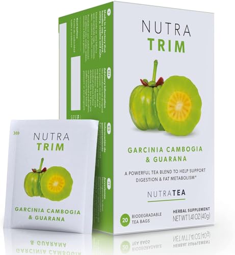 Nutra Tea NUTRATRIM, Detox Tee zum Abnehmen, Stoffwechseltee unterstützt den Stoffwechsel & die Kontrolle des Blutzuckerspiegels, 40 wiederverwendbare Teebeutel, Kräutertee mit Grüntee & Fenchel von Nutra Tea