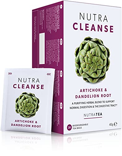 Nutra Tea Nitracleane – Detox-Tee reinigt Tee, hilft Verstopfung zu lindern und die Verdauung zu fördern – inklusive Löwenzahnwurzel und Artischocke – 120 umhüllte Teebeutel – von Nutra Tea – von Nutra Tea