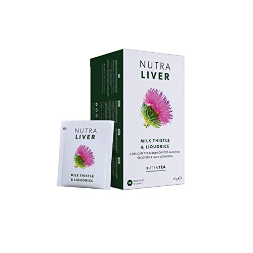 Nutra Tea Nutraliver Leberunterstützungstee, Leberentgiftungstee, Lebertee, Leberreinigung, Entgiftung und Reparatur, 120 kuvertierte Teebeutel, Kräutertee, 6er Pack von Nutra Tea