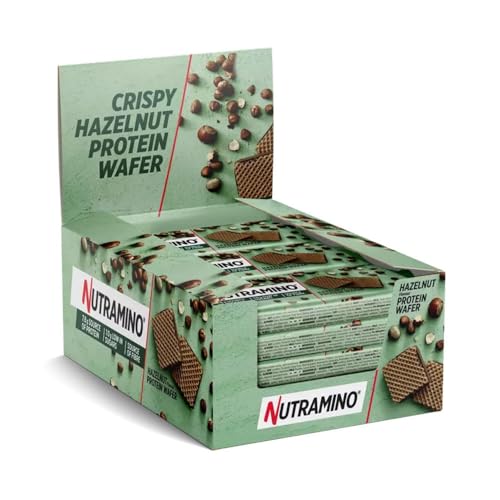 Nutramino - Nutramino Protein-wafers (12x39g) - Waffeln - 12 Proteinwaffeln - Haselnuss-Schokolade von Nutramino