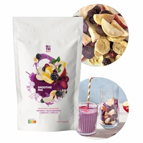 Ready to Blend Smoothie Kits Freeze-Dried Whole Fruits and Veggies for Healthy, Convenient Smoothies, Vegan, No Added Sugar, Smoothie DIY (1 serving, Power Up) von NutriBoom