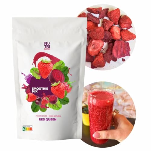 Ready to Blend Smoothie Kits Freeze-Dried Whole Fruits and Veggies for Healthy, Convenient Smoothies, Vegan, No Added Sugar, Smoothie DIY (1 serving, Red Queen) von NutriBoom