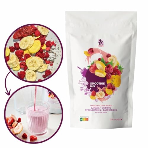 Ready to Blend Smoothie Kits Freeze-Dried Whole Fruits and Veggies for Healthy, Convenient Smoothies, Vegan, No Added Sugar, Smoothie DIY (1 serving, Shape Up) von NutriBoom