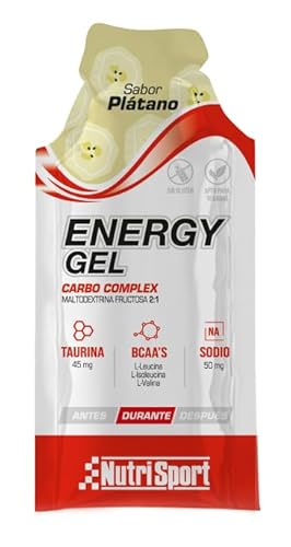 Nutrisport - Gel energético Plátano 35g - Gel Energético - Rápida Absorción - Ideal para Deportistas - Sabor Plátano - Formato Individual - Caja de 24 unidades von Nutrisport