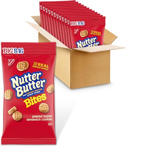 Bites Peanut Butter Sandwich Cookies, 12 - 3 oz Big Bags von Nutter Butter