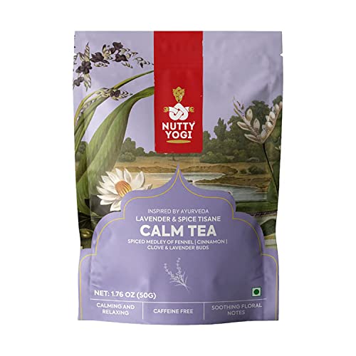 Nutty Yogi Calm Tea, Lavender Herbs Tisane I 50G, 100% Natural I Makes 30 Cups Per Pack von Nutty Yogi