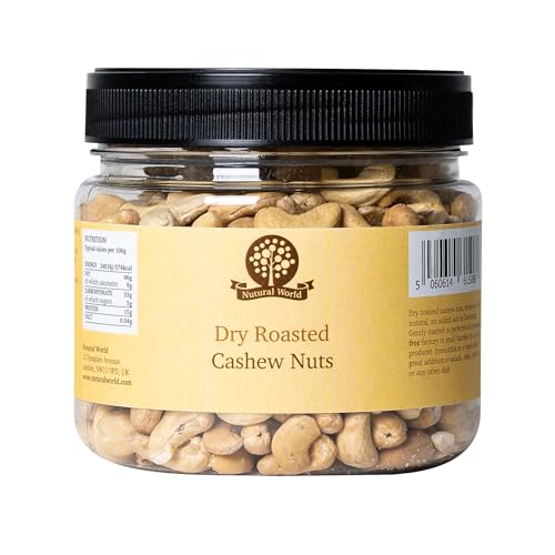 Nutural World – Trocken geröstete ganze Cashewnüsse – ungesalzen (500 g) - Great Taste Award Gewinner von Nutural World