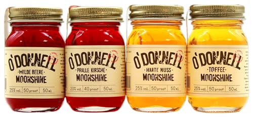 O'Donnell Moonshine Classic Minis-Set Likör 20-25% vol., 9er Pack (9 x 4 x 50ml) von O'Donnell Moonshine