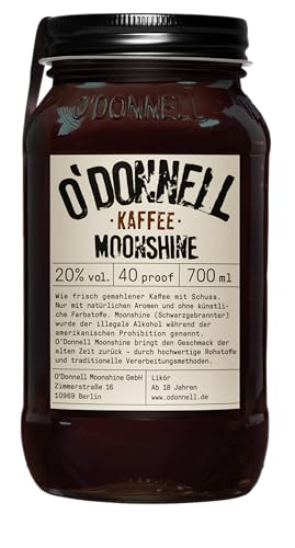 O'Donnell Moonshine - Kaffee Likör (700ml) - Handwerklich hergestellte Spirituosen aus Berlin - 20% Vol. Alkohol von O'Donnell Moonshine