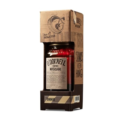 O'Donnell Moonshine Kombiset - Cookie Likör (700ml + Ausgießer) - Handwerklich hergestellte Spirituosen aus Berlin - Winter Edition - 20% Vol. Alkohol von O'Donnell Moonshine