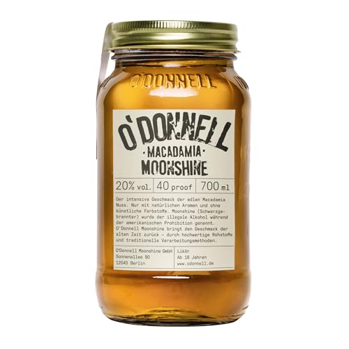 O'Donnell Moonshine im original Mason Jar (1 x 0,7 l) (Macadamia) von O'Donnell Moonshine