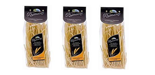 3x O' sarracino Pasta Fusilli Napoletani Lunghi zur Bronze Handwerker 500g von O' sarracino