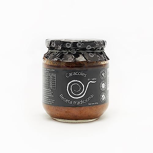 Schnecken in Soße. Gekochte Schnecken 550gr. Familiäres, hausgemachtes und handwerkliches Rezept. Geschmorte Schnecken. Gourmet-Konfitüren. Escargots Gourmet. 100 % in Spanien hergestellt. von OBRADOR LOS CARACOLES