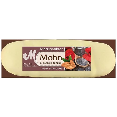 Odenwälder Marzipan Brot Mohn Edelmarzipan mit weißer Schokolade 100g von Odenwälder Marzipan