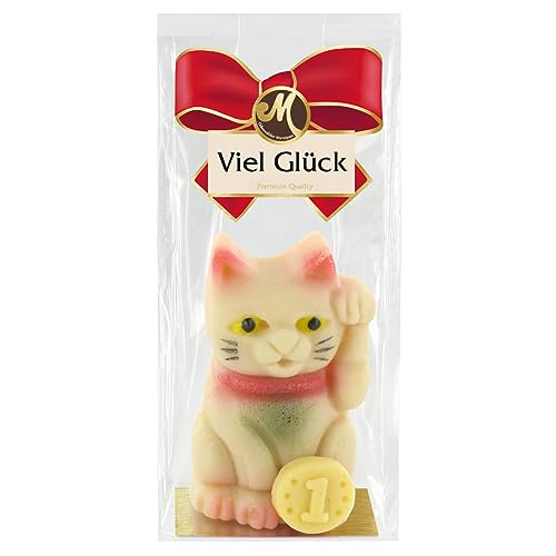 Odenwälder Marzipan Glückskatze Viel Glück in einer Geschenkfolie 40g von Odenwälder Marzipan