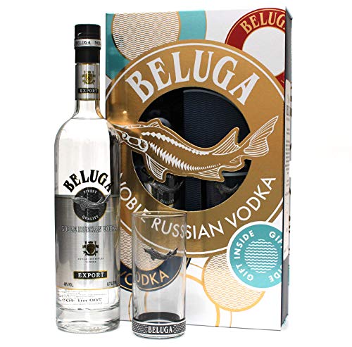 Geschenkset BELUGA Noble Russian Vodka mit Longdrink - Highball Glas (1 x 0,7L) von OEARE