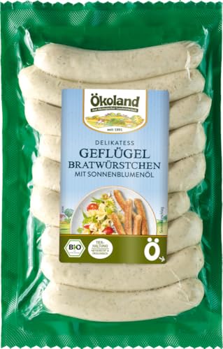 Delikatess Geflügel-Bratwürstchen mit Sonnenblumenöl von Ökoland