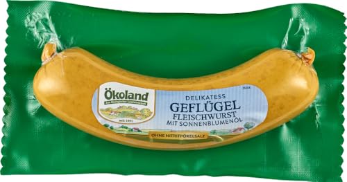 Delikatess Geflügel-Fleischwurst mit Sonnenblumenöl 12 x 180 gr von Ökoland