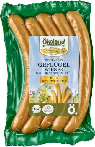 Delikatess Geflügel-Wiener mit Sonnenblumenöl 12 x 200 gr von Ökoland