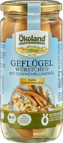 Geflügelwürstchen mit Sonnenblumenöl 12 x 380 gr von Ökoland