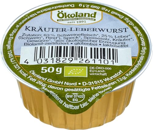 Kräuter-Leberwurst 18 x 50 gr von Ökoland