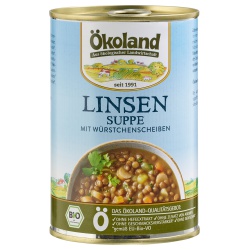 Linsensuppe mit Würstchenscheiben von Ökoland