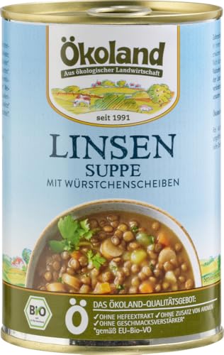 Linsensuppe mit Würstchenscheiben von Ökoland