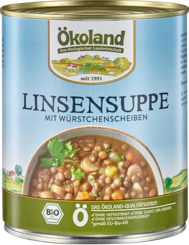 Linsensuppe mit Würstchenscheiben von Ökoland