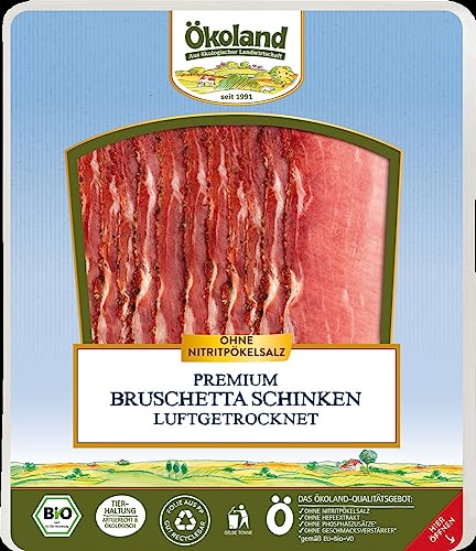 Premium Bruschetta-Schinken luftgetrocknet 12 x 70 gr von Ökoland