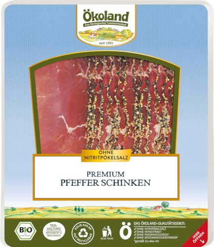 Premium Pfefferschinken luftgetrocknet 18 x 70 gr von Ökoland