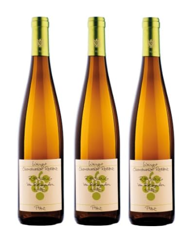 3x 0,75l - 2023er - Ökonomierat Rebholz - Riesling vom Rotliegenden - Qualitätswein Pfalz - Deutschland - Weißwein trocken von Ökonomierat Rebholz