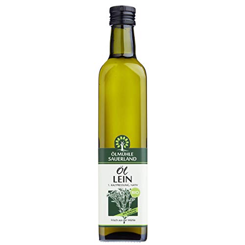 ÖLMÜHLE SAUERLAND - Leinöl braune Saat Bio nativ kaltgepresst (500 ml) von Ölmühle Sauerland