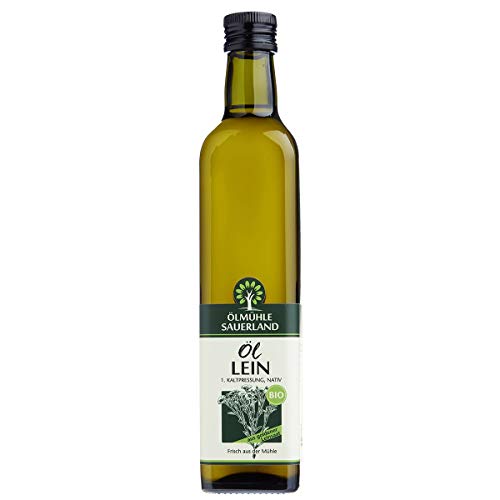 ÖLMÜHLE SAUERLAND - Leinöl goldene Saat BIOLAND nativ kaltgepresst (500 ml) von Ölmühle Sauerland