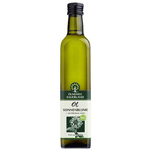 ÖLMÜHLE SAUERLAND -Sonnenblumenöl Bio kaltgepresst nativ (500 ml) von Ölmühle Sauerland