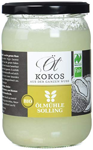 Ölmühle Solling BIO + FAIR - Kokosöl nativ - 1. Kaltpressung Glas, 2er Pack (2 x 500 ml) von Ölmühle Solling