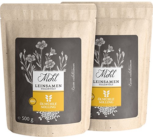 Ölmühle Solling BIO Naturland Leinsamenmehl teilentölt - 2x500g - 1kg von Ölmühle Solling