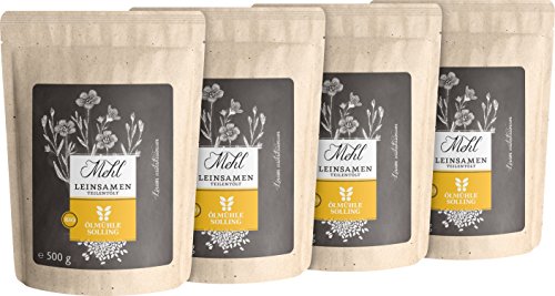 Ölmühle Solling BIO Naturland Leinsamenmehl teilentölt - 4x500g - 2kg von Ölmühle Solling